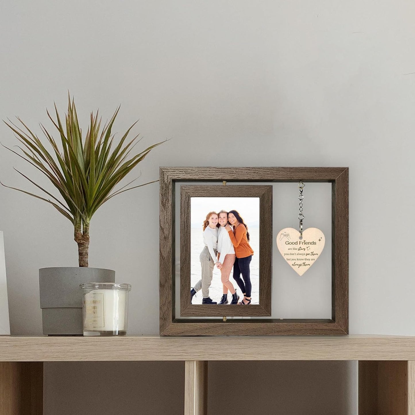 Good Friends Are Like Stars - You Don't Always See Them - But You Know They're Always There Best Friend Picture Frame Gifts for Women Besties BFF, Best Friend Birthday Going Away Gifts