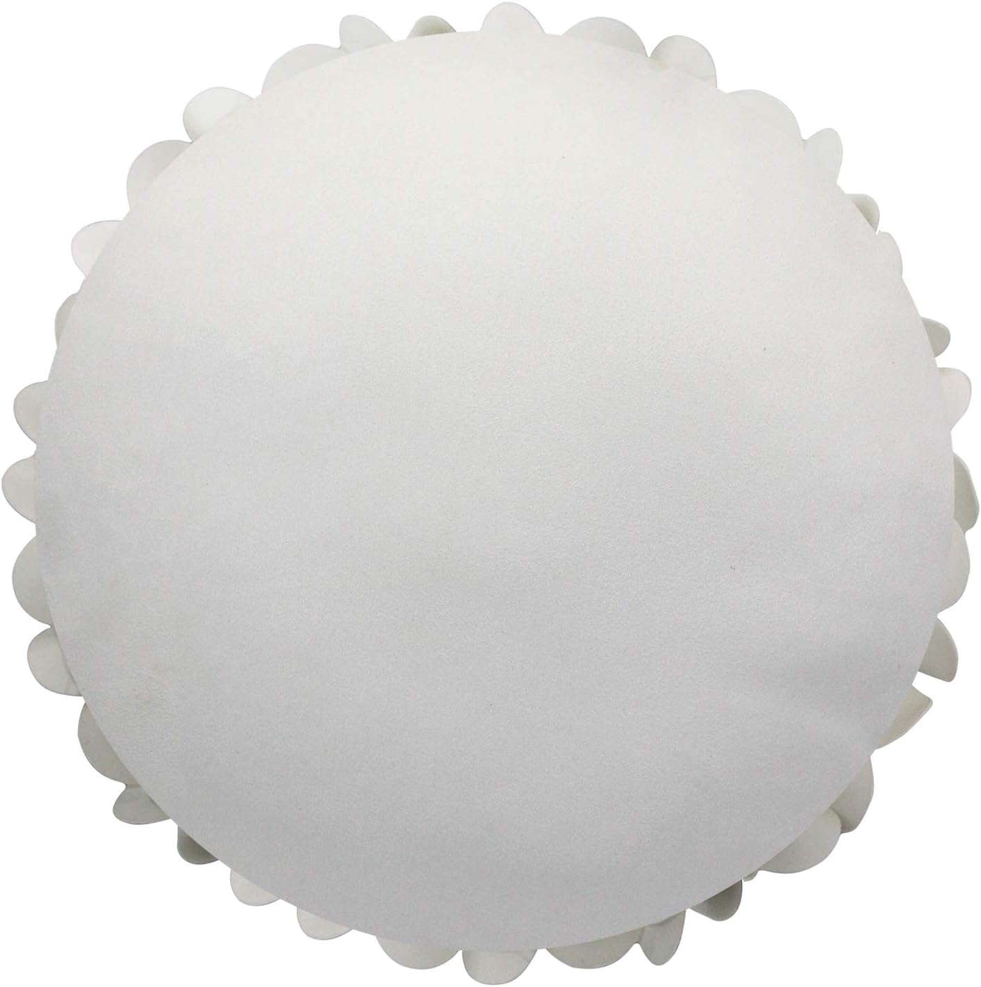 Contempo Lifestyles 13 Inch Ivory Floral Decorative Throw Pillow - Soft Polyester Suedette Heart, Round Shape - 13x13 Inch - Indoor Use - Love Theme - Removable Cover - Washable - Pillow