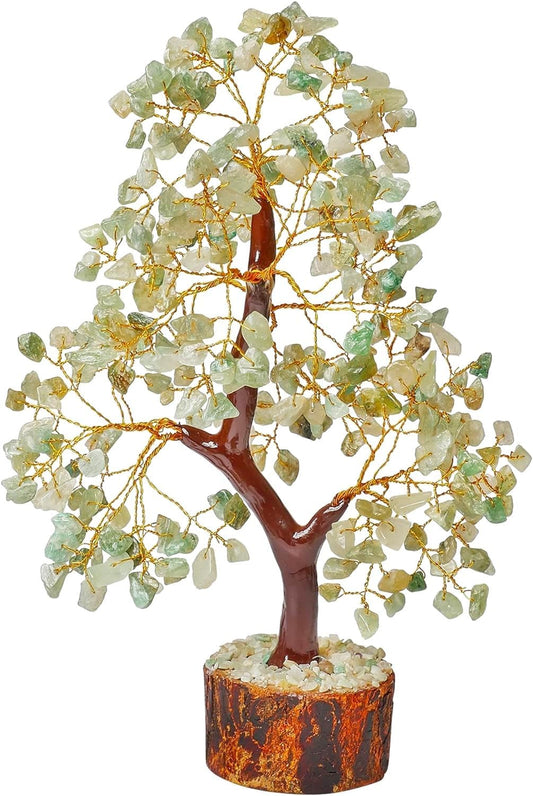 Green Jade Crystal Tree of Life, Chakra Decor, Healing Gifts for Women, Crystal Gifts for Home 10-12 Inch