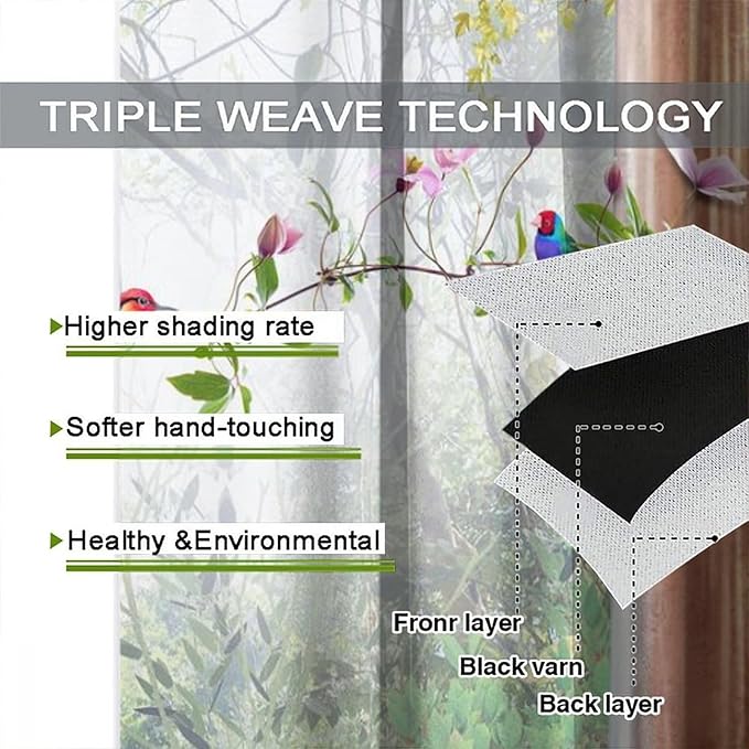 Gothic Blackout Curtains，Fantasy Spring Nature Forest Birds Pattern Drapes Window 2 Panel Rod Pocket Curtain for Bedroom Living Room Decor 21" W X 45" L