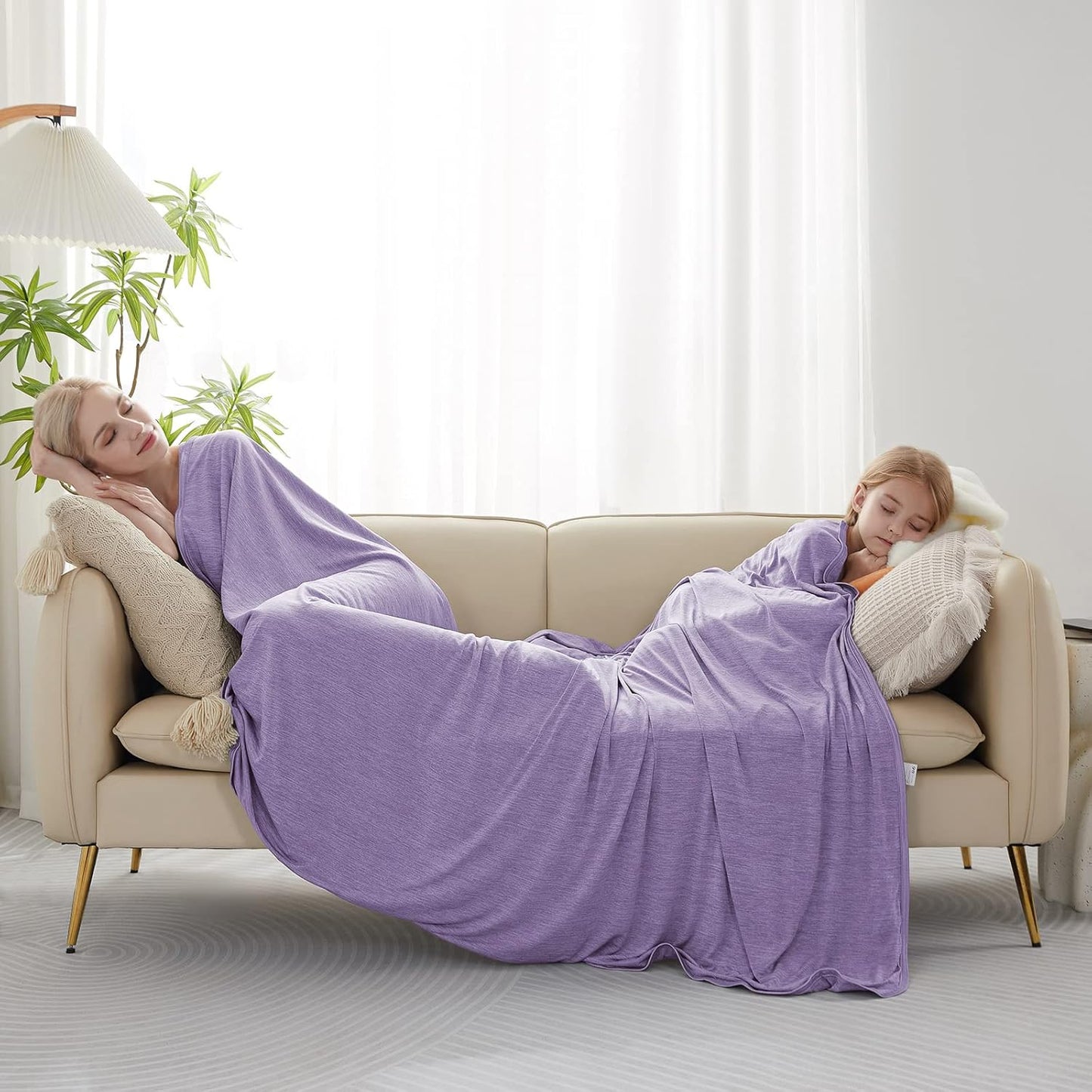 Marchpower Arc-Chill Cooling Blanket for Hot Sleepers Queen Size, Double-Sided Design Japanese Cooling Fiber Absorbs Body Heat, Lightweight Soft Cold Blankets for Summer Sleeping Bed