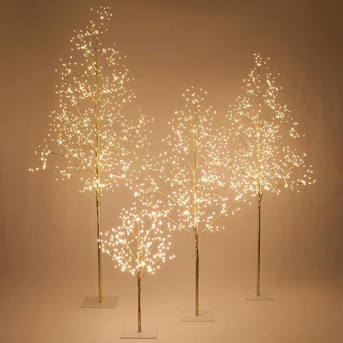 3 Ft Gold Fairy Light Tree Room Décor Home Décor Artificial Tree, 270 Warm White LED Lights