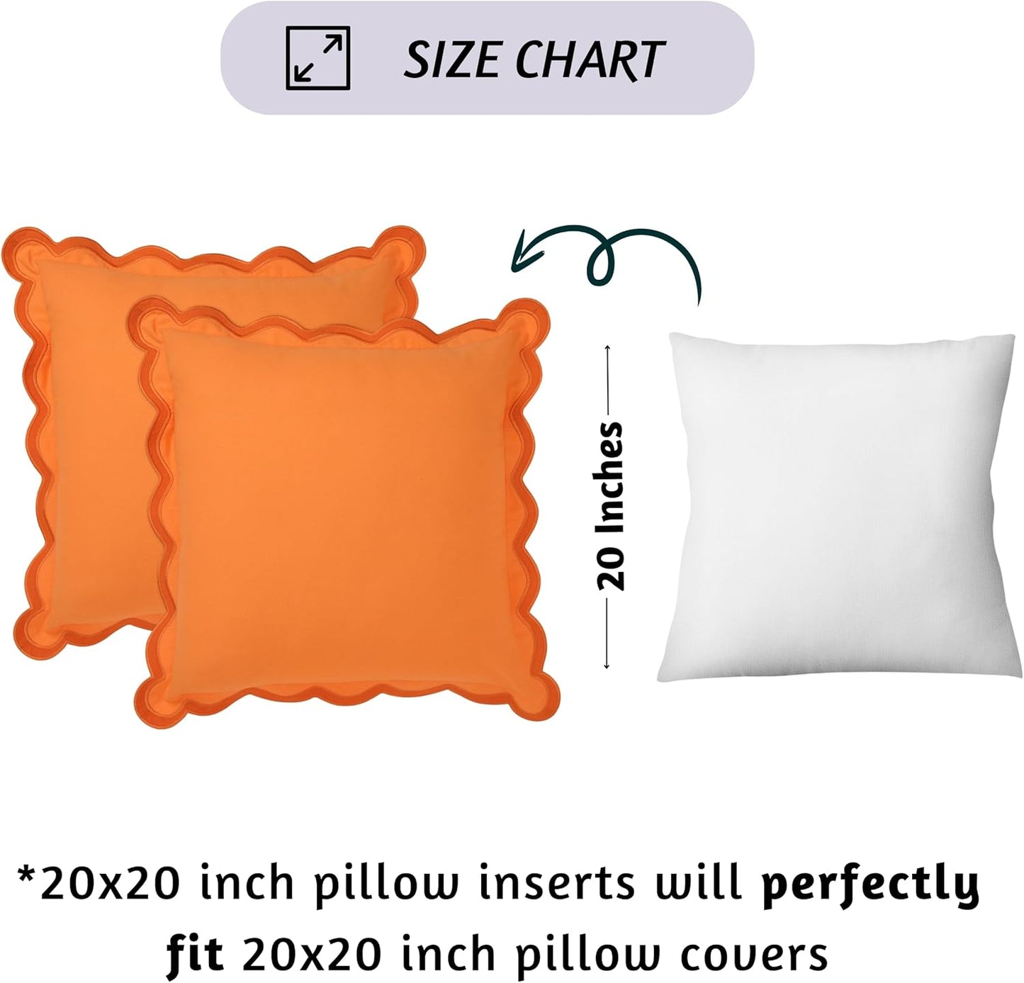 Folkulture Throw Pillow Covers | (20 x 20) Set of 2 Orange Fall Pillow Covers for Fall Living Room Decor | Boho Throw Pillow or Accent Pillow | Couch Pillow Cover for Thanksgiving Decorations