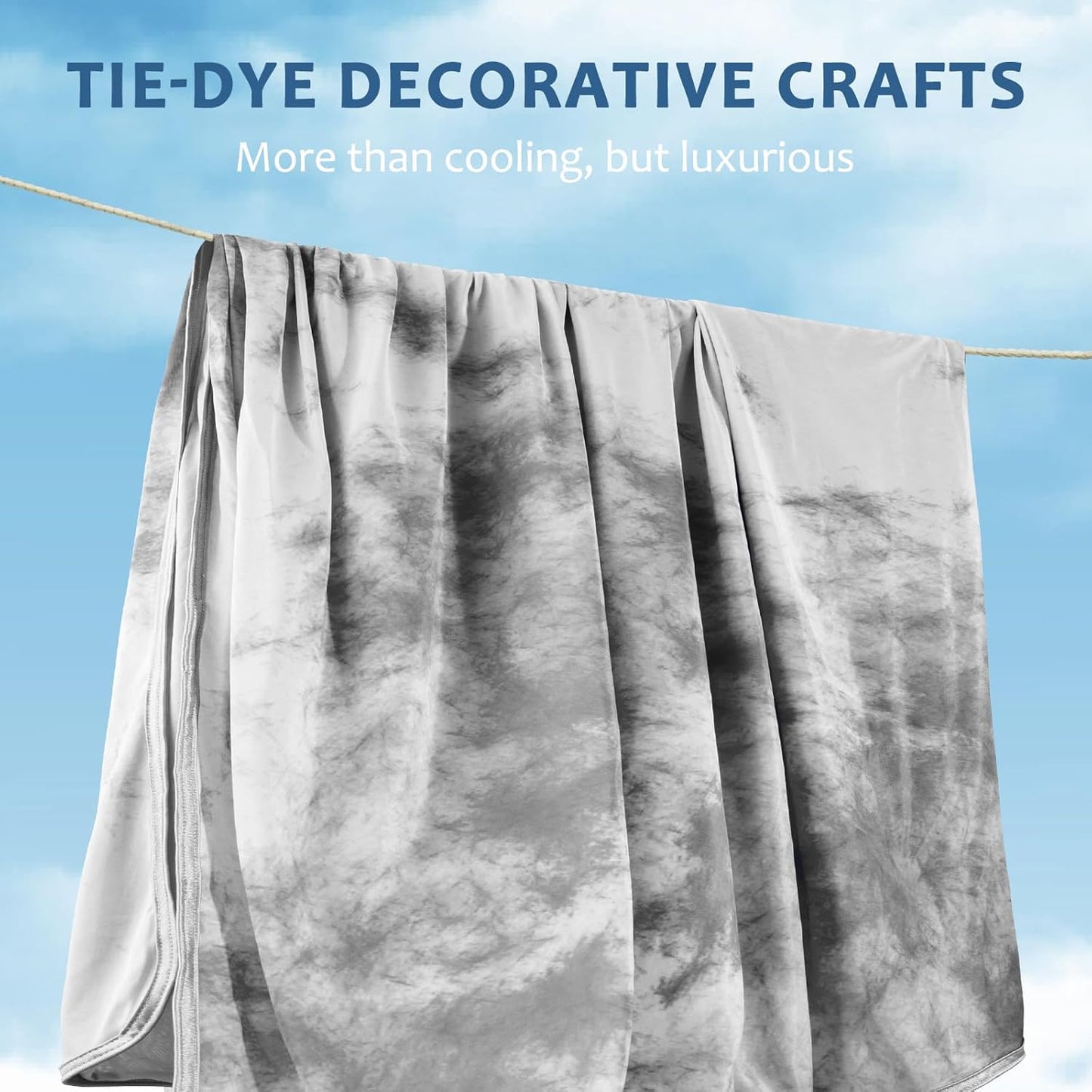 Marchpower Cooling Blanket for Hot Sleepers Queen Size, Double Sided Arc-Chill Cooling Fabric Q-Max>0.5, Cooling Blanekt for Hot Flashes and Night Sweats, Cool Blanekt Cold Blanket for Summer Blue