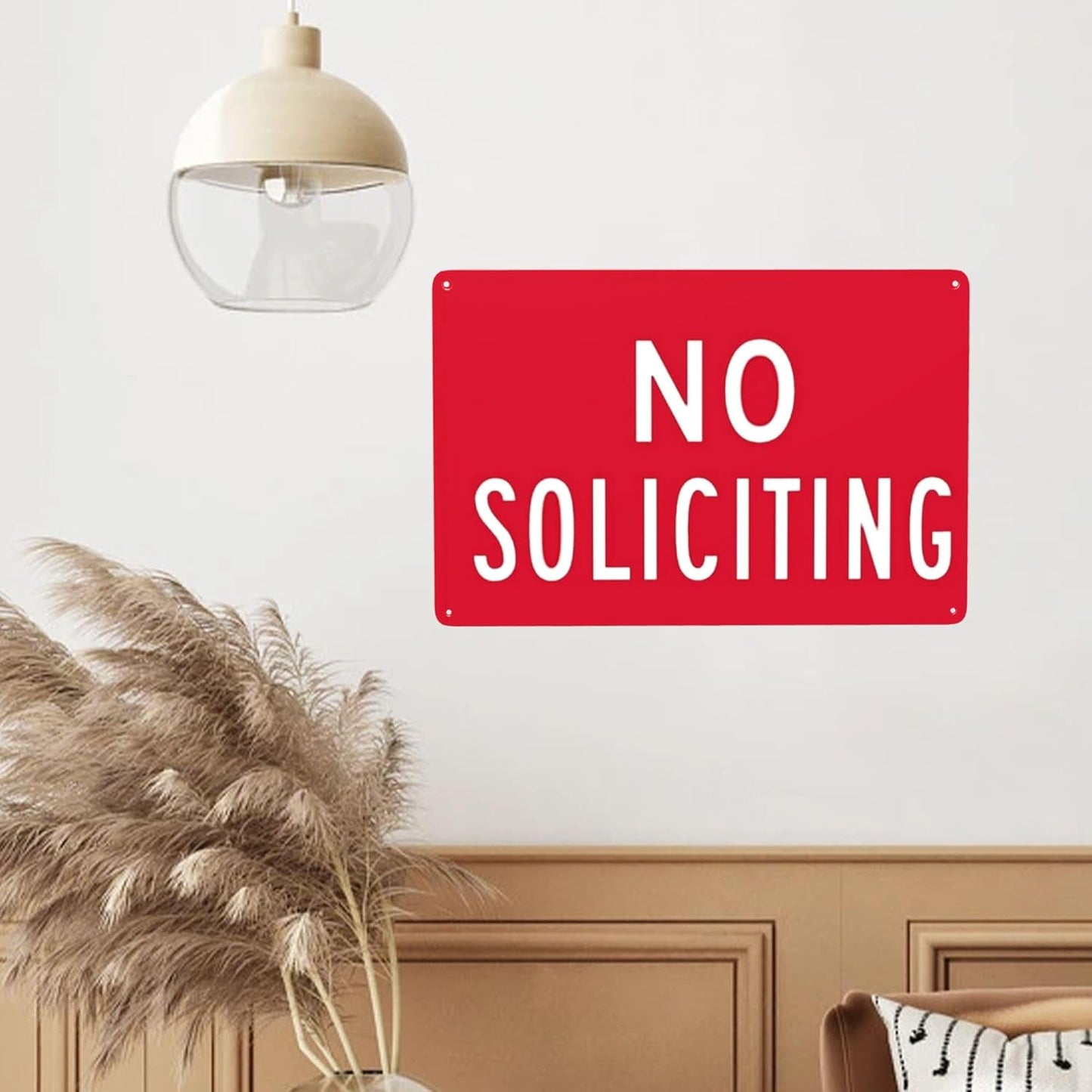 Man Cave Decor 1459 Metal Signs,No Soliciting,8x12 In,Notice Warning Sign And Logo Ation Vintage