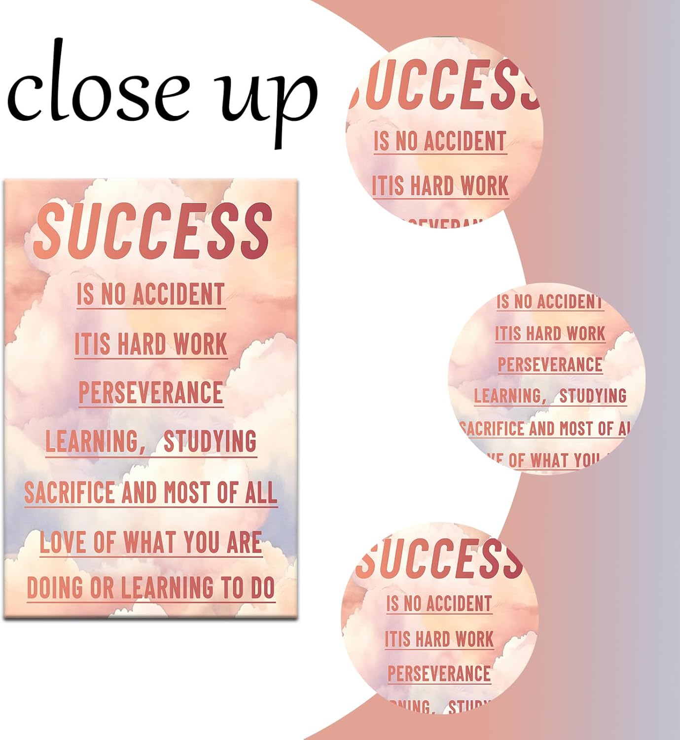 Inspirational Canvas Wall Art Decor Motivational Entrepreneur Quotes Poster Print Positive Painting Framed Artwork for Home Bathroom Office Wall Picture Decoration Ready to Hang [12''Wx18''H]