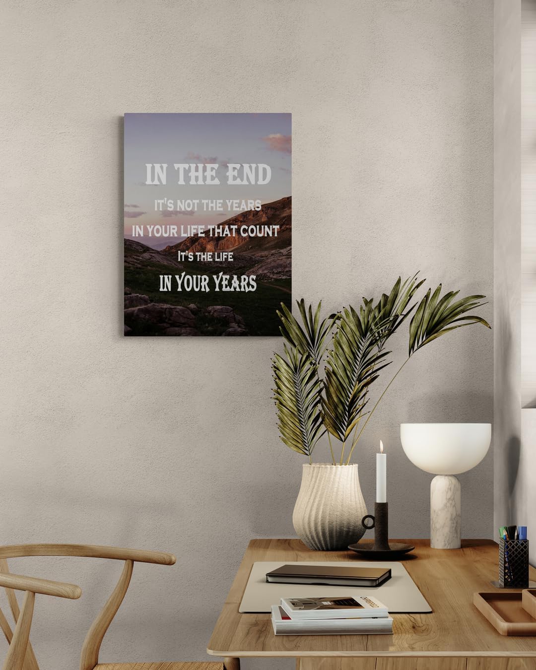 GoForArt Mountain Motivational Canvas Wall Art, Famous Quote Inspirational Prints Wall Decor, Poster Prints for Office Living Room, Bedroom Dining Room Artwork Home Decoration 12x18in