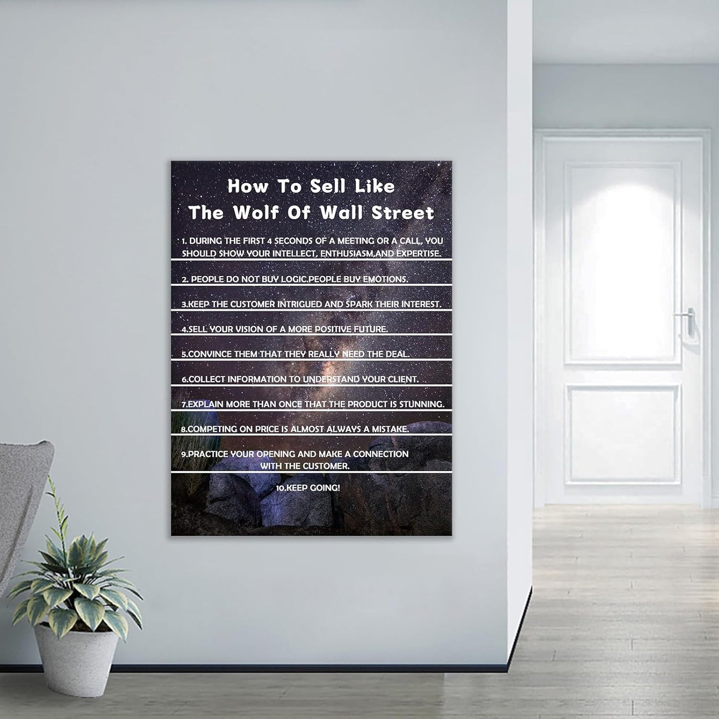 Inspirational Large Poster Print Wall Art Office Decor Motivational Quotes Painting on Canvas Positive Picture Artwork for Living Room Workplace Wall Decoration Stretched and Framed [30''Wx 40''H]