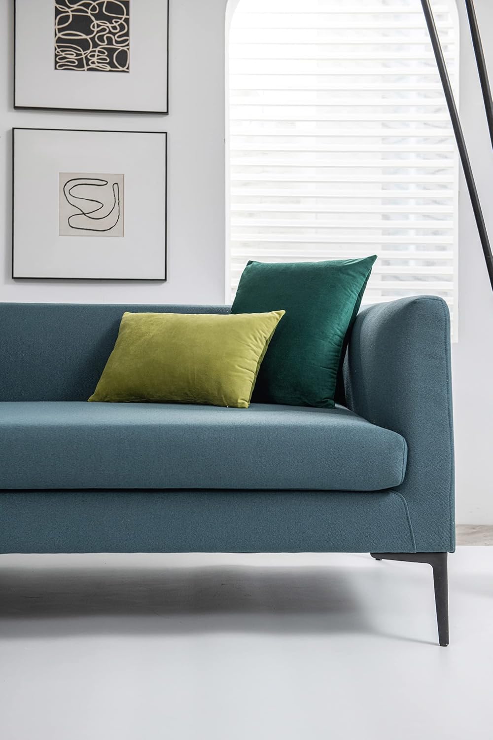 Decorative Pillow Covers 18x18 Green: 2 Pack Cozy Soft Velvet Square Throw Pillow Cases for Farmhouse Home Decor