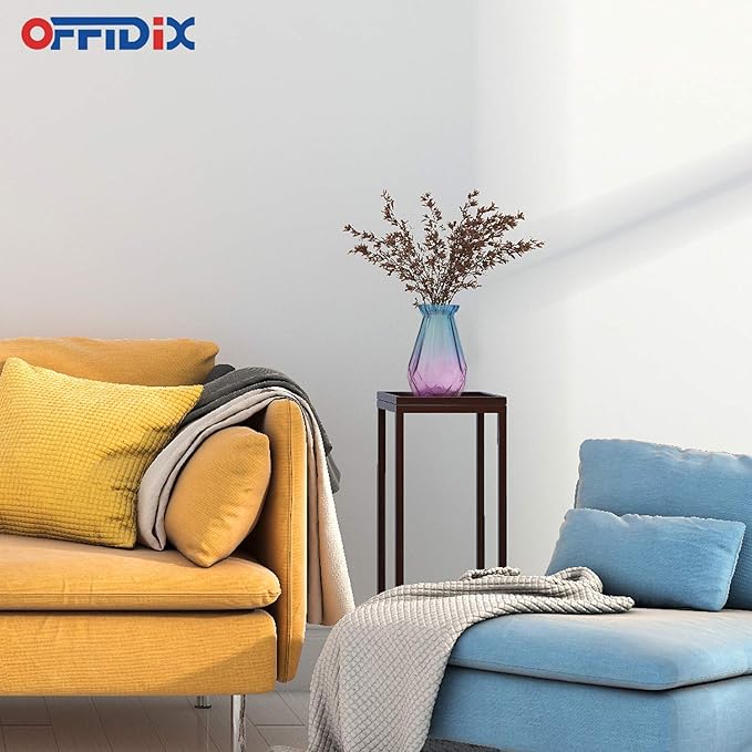 OFFIDIX Glass Vase Gradient Multicolor with Geometric Faceted Design Flower Vase for Weddings, Events, Decorating, Arrangements, Flowers, Office, or Home Decor