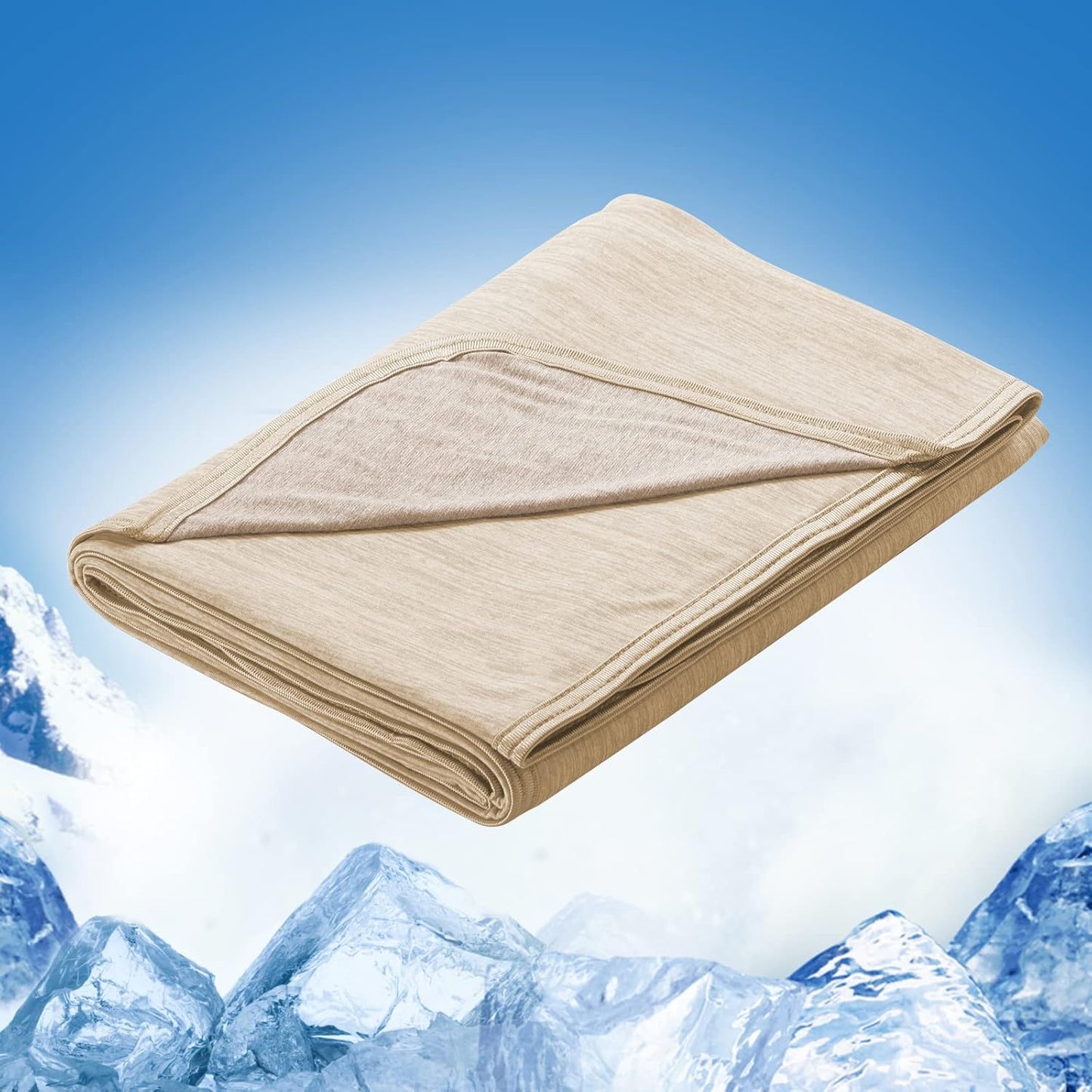 Marchpower Cooling Blanket for Hot Sleepers King Size, Arc-Chill Cooling Blanket with Double-Sided Design, Japanese Cooling Fiber Absorbs Body Heat, Lightweight Soft Cold Blankets for Sleeping Summer