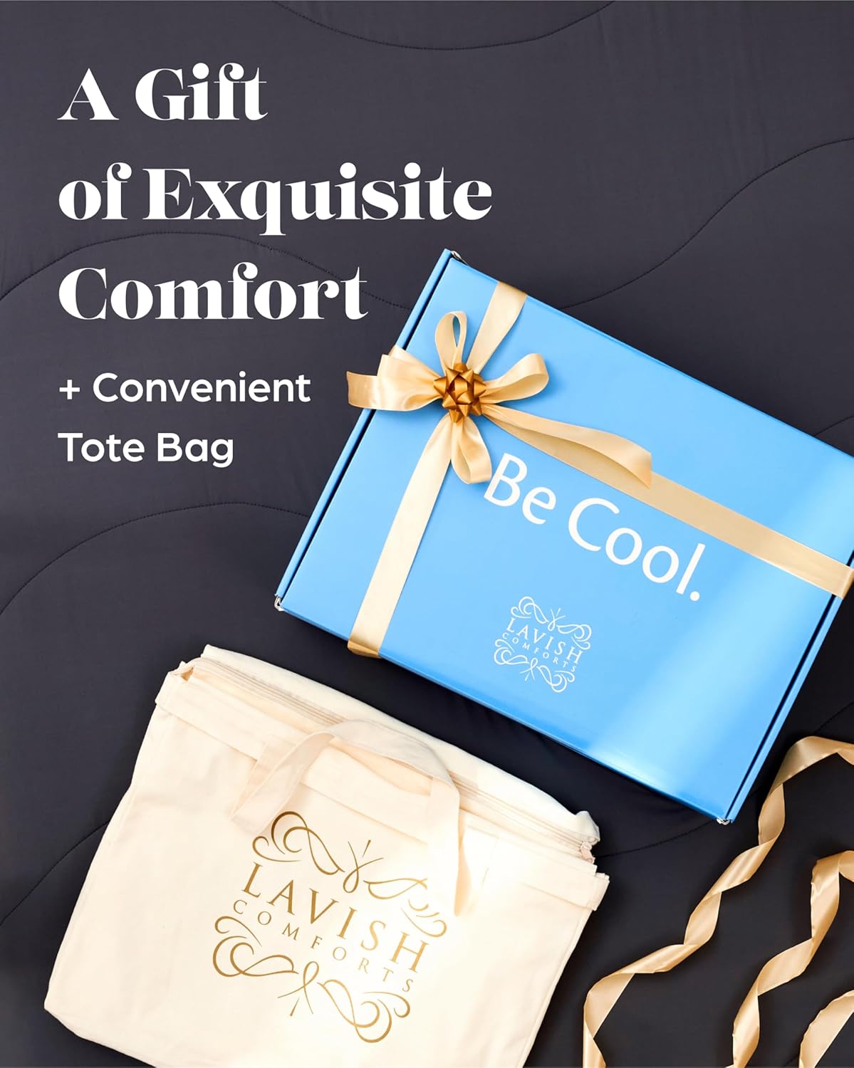 Cooling Comforter Blanket for Hot Sleepers, Full/Queen Soft Cooling Blanket, Double-Sided Cool Bedding for Night Sweats, All-Season Breathable Lightweight Comforter w/Premium Gift Box 90''x90'' Grey