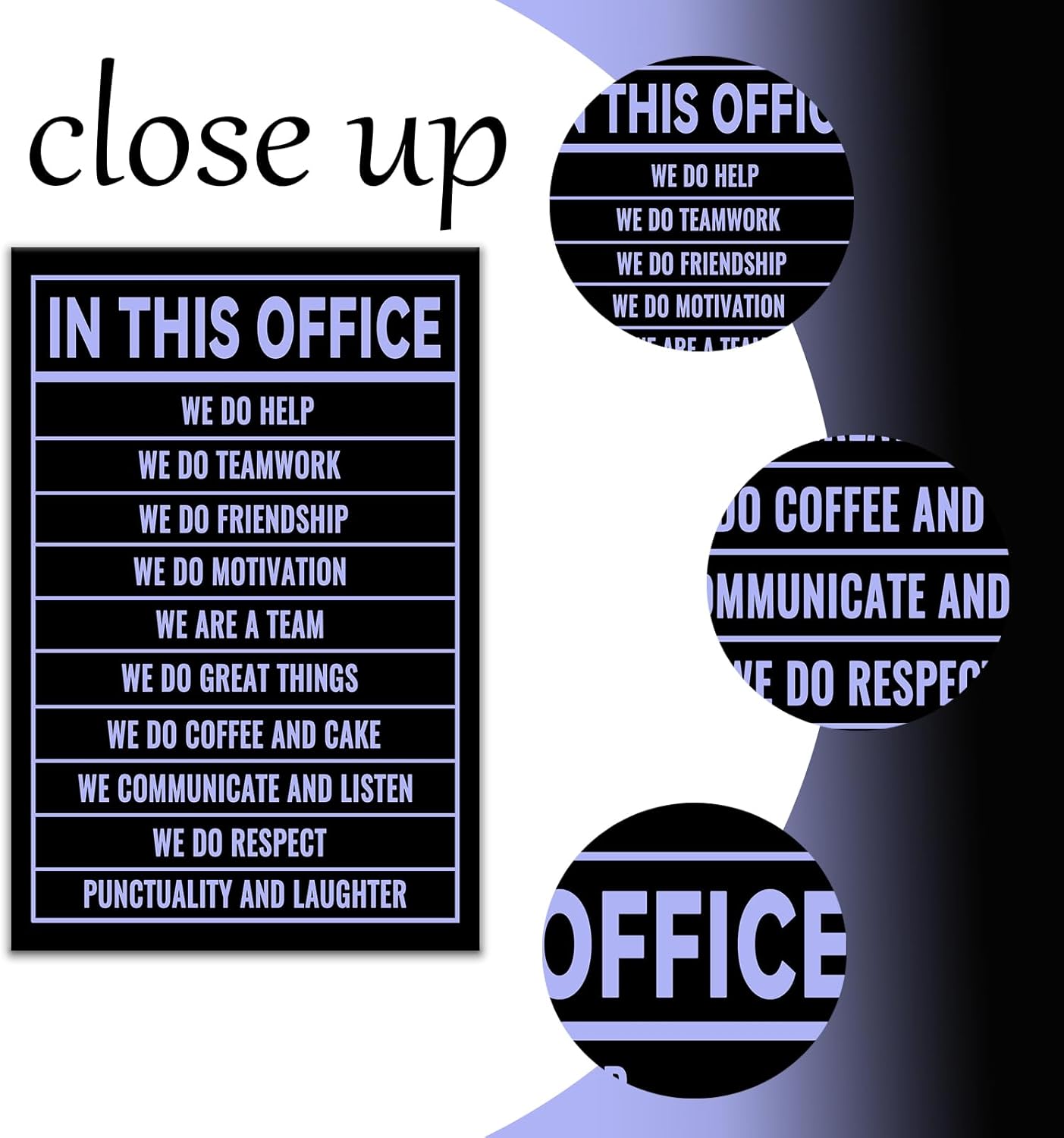 In This Office Inspirational Poster Wall Art Motivational Entrepreneur Quotes Printed on Canvas Home Decor Picture Painting Artwork for Living Room Workplace Stretched and Framed [24''Wx36''H]