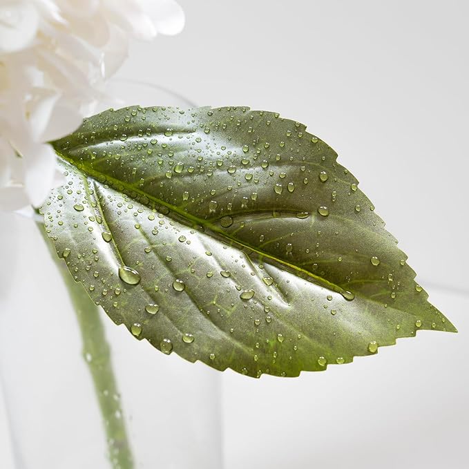 3PCS 22 inch Realistic Artificial Hydrangea Large Real Touch Flowers Artificial Flowers Dry Flowers Outdoor Wedding Christmas Office Family Party Living Room Table Decoration (Rose Red)