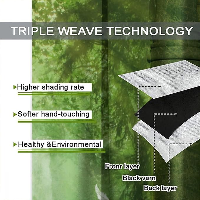 Gothic Blackout Curtains，Fantasy Ancient Balcony Doves Pattern Drapes Window 2 Panel Rod Pocket Curtain for Bedroom Living Room Decor 36" W X 63" L