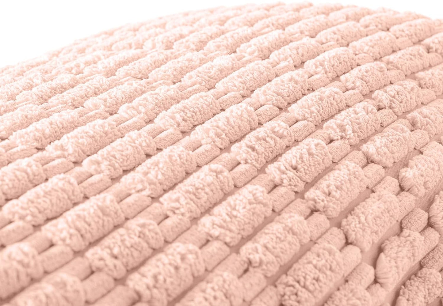 Fancy Homi Blush Pink Long Body Lumbar Lumbar Decorative Throw Pillow Covers 14x36 Inch for Bed Couch Bedroom Bench, Soft Corduroy Rectangle Solid Pillow Case, Rustic Farmhouse Boho Room Decor