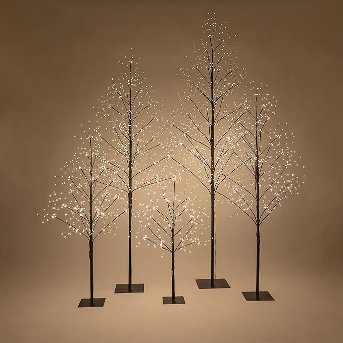 5 Ft Black Fairy Light Tree Home Décor Fairy Tree Black Room Decor, 570 Warm White LED Lights
