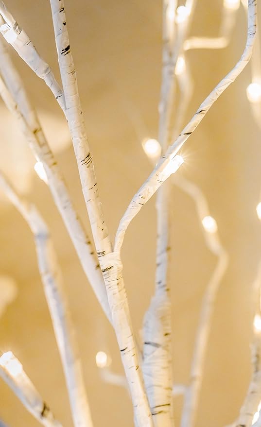 Twinkle Star Lighted Birch Tree for Home Wedding Festival Party Christmas Decoration (4 ft)