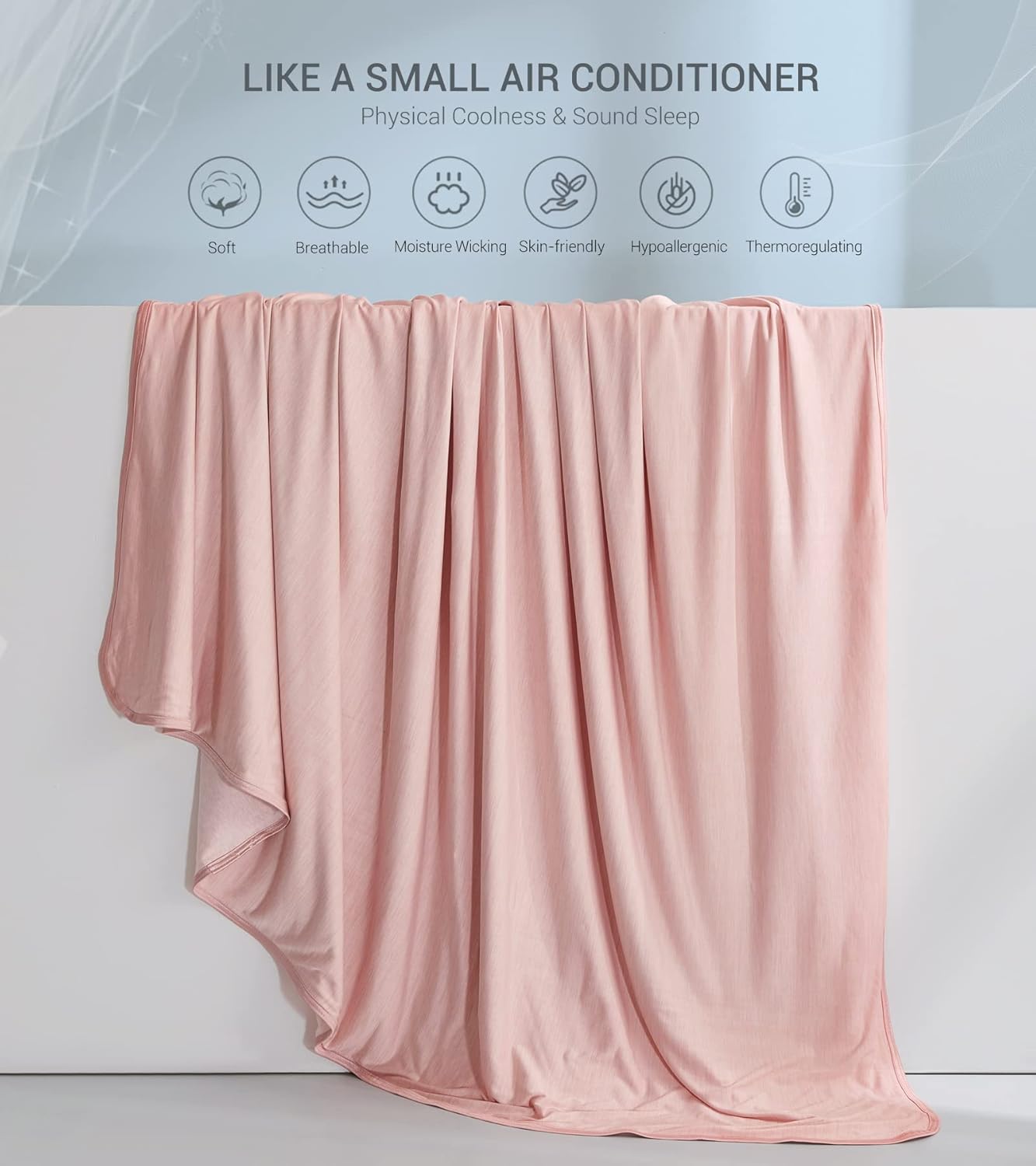 Marchpower Cooling Blanket for Hot Sleepers Kids, Arc-Chill Cool Throw Blanket with Double-Sided Design, Japanese Cooling Fiber Absorbs Body Heat, Lightweight Soft Blanket for Baby Sleeping Travel