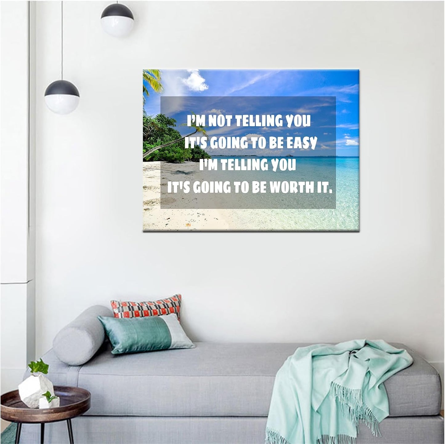 GoForArt Dream Big Motivational Canvas Wall Art, Inspirational Famous Quote Bedroom Living Room Decor, Positive Modern Landscape Mountain Office Dorm Room Poster Print (Motivational-10, 18.00" x 24.00")