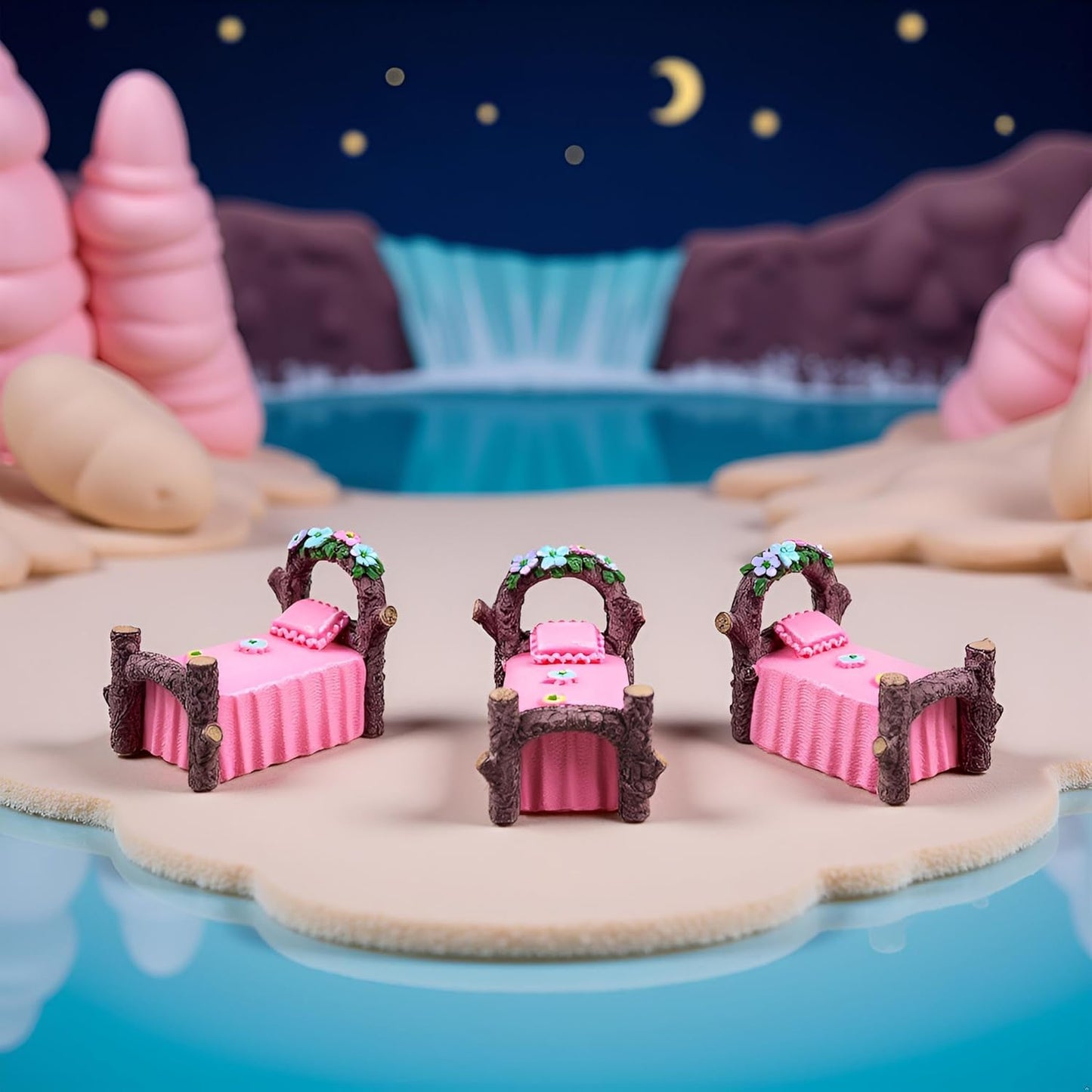 Kai Dream Miniature Fairy Garden Accessories, Resin Craft Flower Bed Figurine, 2.8 * 1.6 * 2.2 inches, Decorative Micro Landscape, Dollhouse Accessories