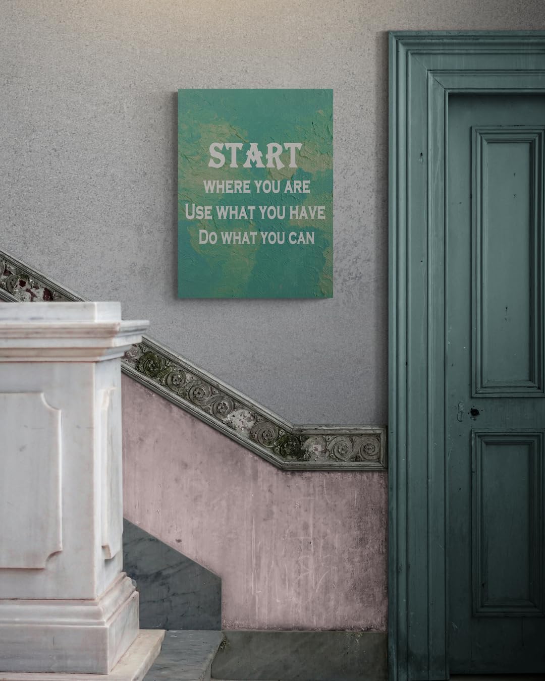 GoForArt Motivational Canvas Wall Art, Famous Quote Inspirational Prints Wall Decor, Do What You Can Poster for Office Living Room, Pink Positive Bedroom Dining Room Artwork Home Decoration