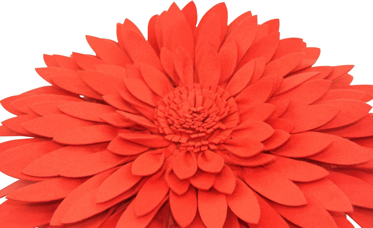 Contempo Lifestyles 3D Daisy Flower Decorative Pillow, Solid Coral, 14.5 x 13-inch, Polyester Filling, Throw Pillow