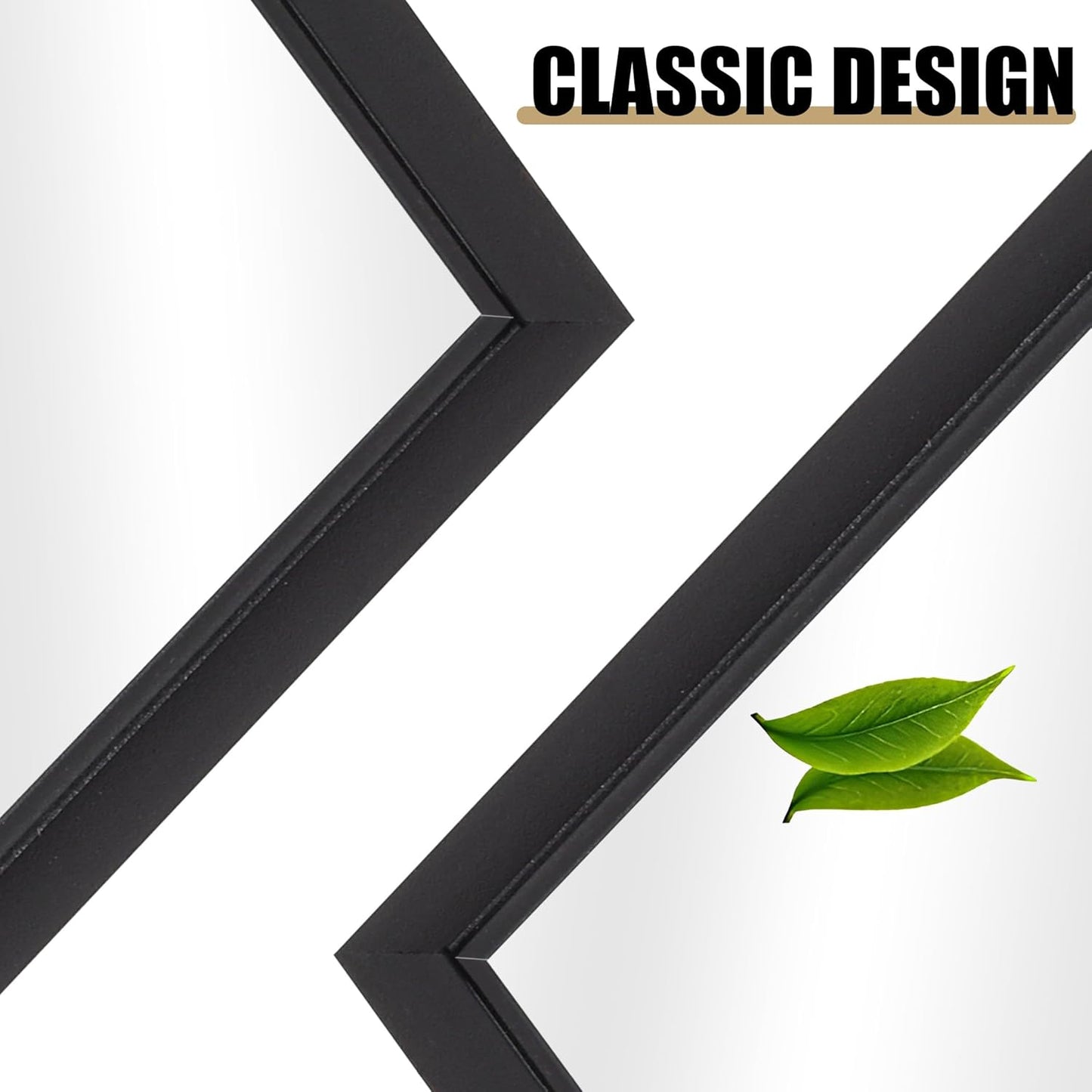 Black Bathroom Mirror for Wall, 30x48 Inch Rectangle Mirrors with Metal Frame, Modern Vanity Wall Mirror Decor for Entryway Hangs, Bathroom, Living Room Horizontal or Vertical