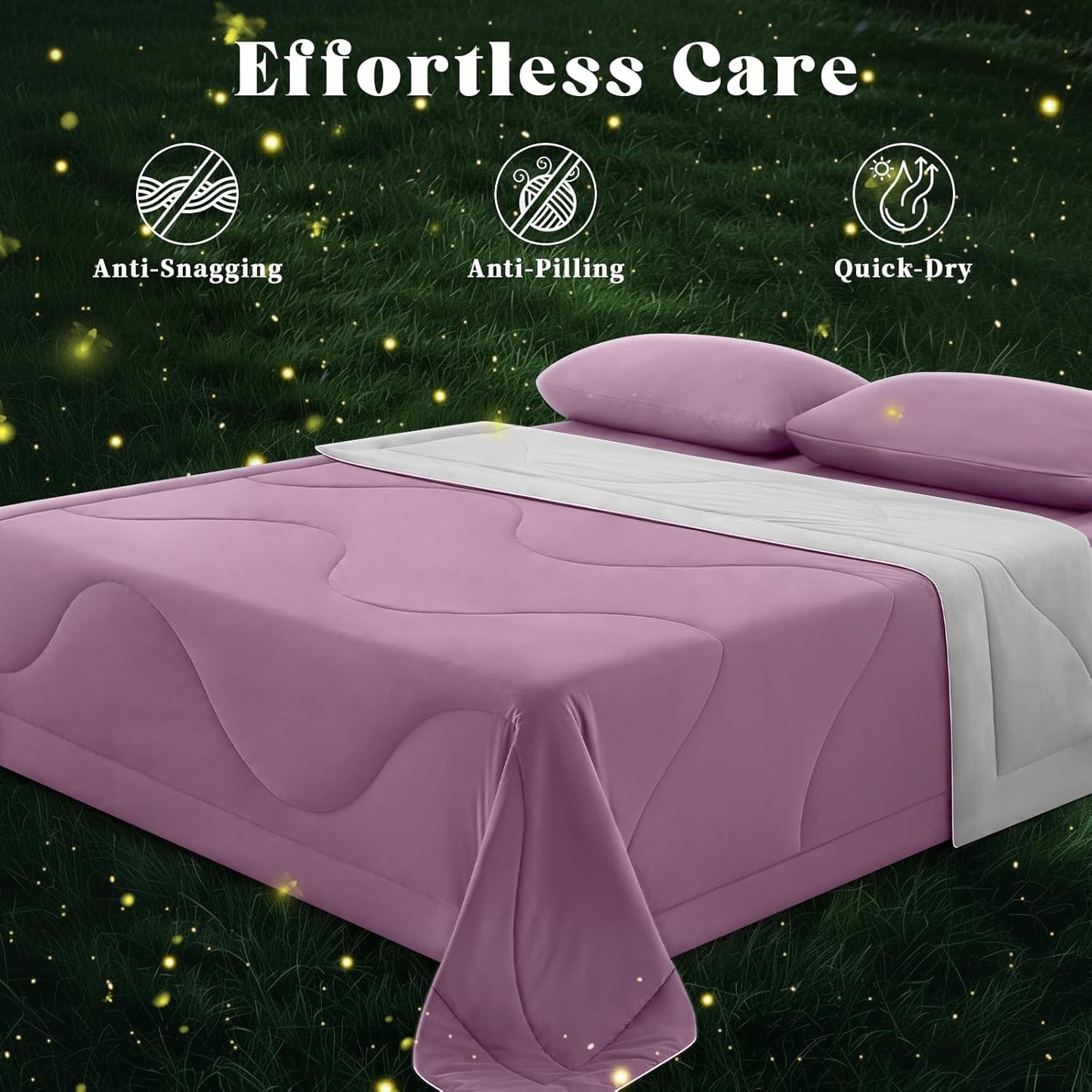 Cooling Comforter Queen Size, Double-Sided Cooling Blanket for Hot Sleepers & Night Sweats, Arc-Chill Q-Max > 0.4 Breathable Ice Blanket, Lightweight Cold Comforter (80''x90'', Muted Pink)