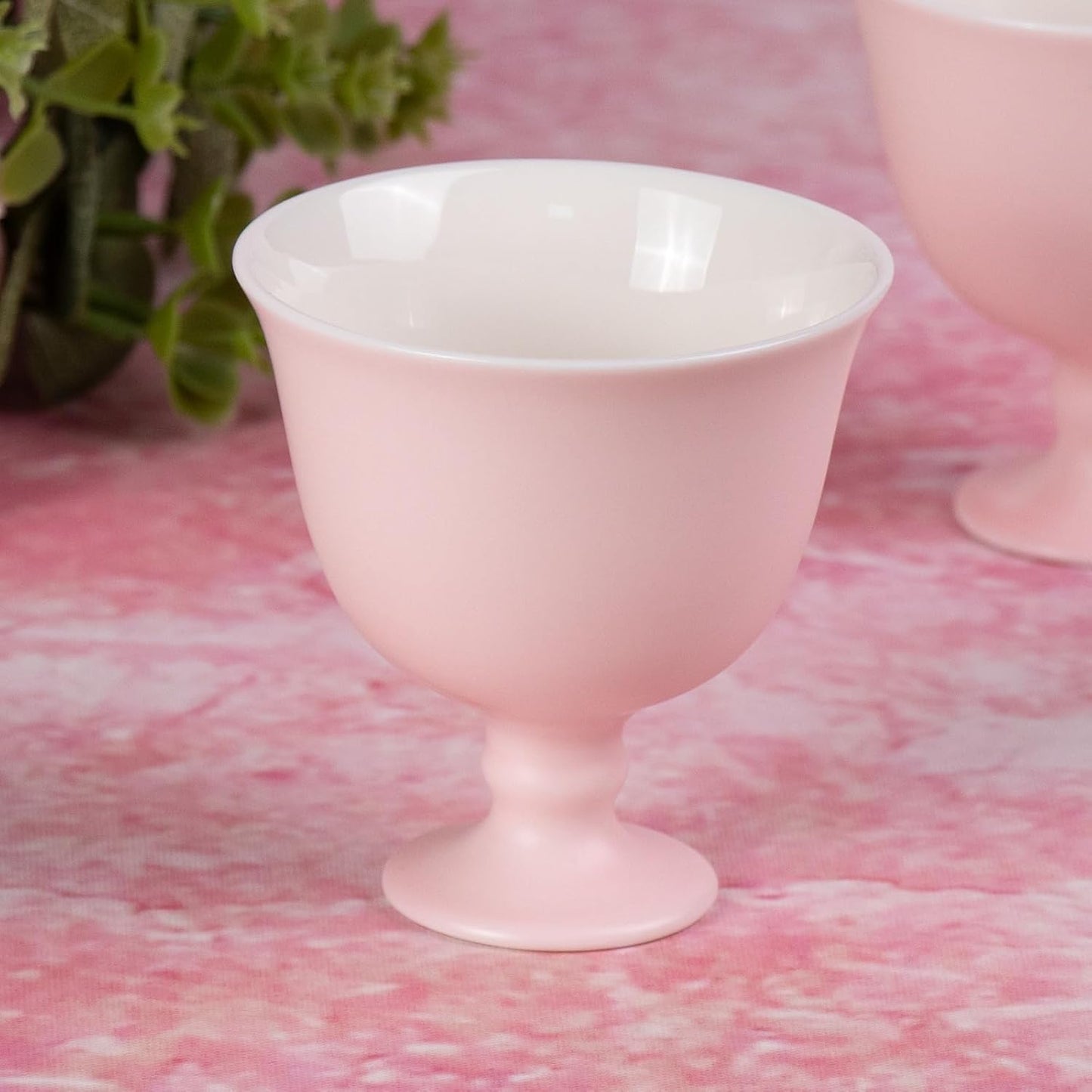 KAMMAK Ceramic Tea Cups Small, Cute Vintage Coffee Cup Set of 2, Porcelain Teacups Espresso Mug, 4oz Hand Painted Chinese Afternoon Tea Party Mugs, Birthday Gift for Women Men, Song Tall Footed