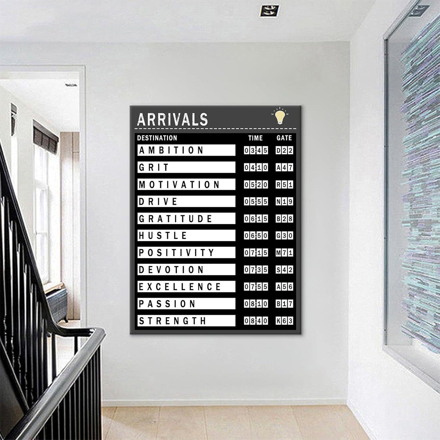 Large Size Inspirational Poster Wall Art Motivational Quotes Print on Canvas Positive Picture Painting Wall Decor Artwork for Modern Home Living Room Office School Stretched and Framed [30''Wx 40''H]