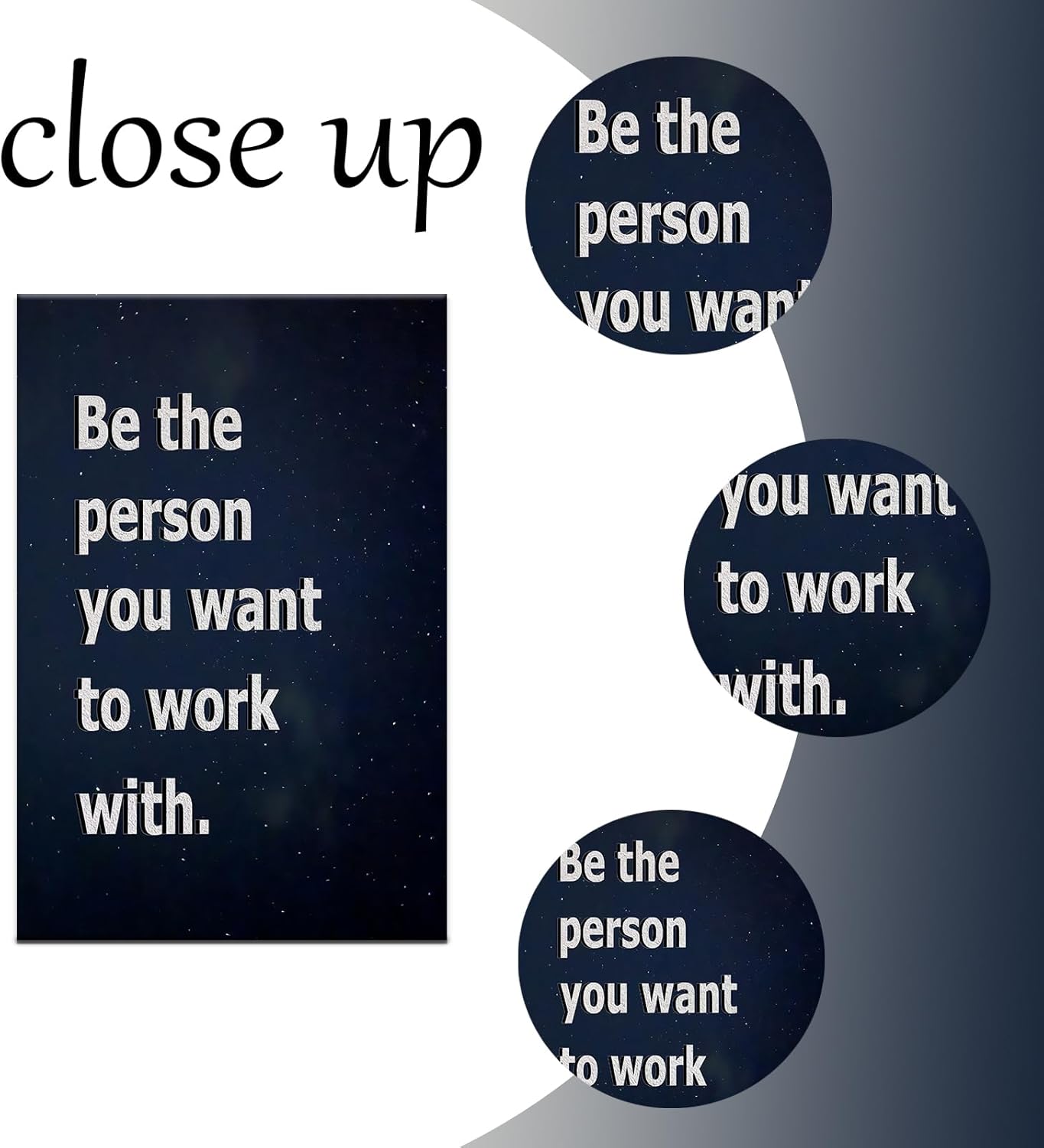 Inspirational Canvas Wall Art Home Decor Motivational Entrepreneur Quotes Poster Print Be the Person You Want to Work with Picture Painting Artwork for Bedroom Bathroom Ready to Hang [12''Wx18''H]