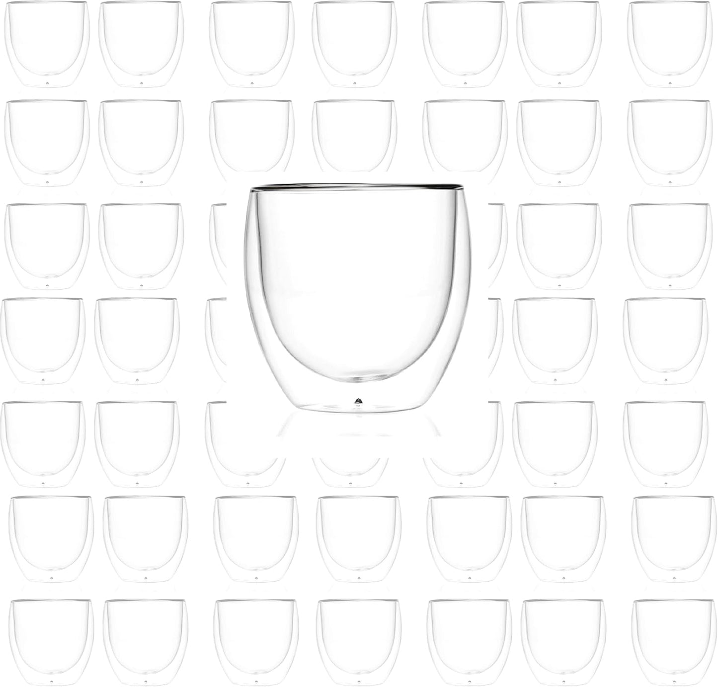 LEMONSODA Insulated Glasses Double Walled (8.5 oz, 12 oz) (8.5oz, Set of 48)(2045)