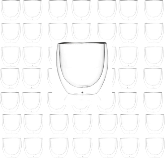 LEMONSODA Insulated Glasses Double Walled (8.5 oz, 12 oz) (8.5oz, Set of 48)(2045)