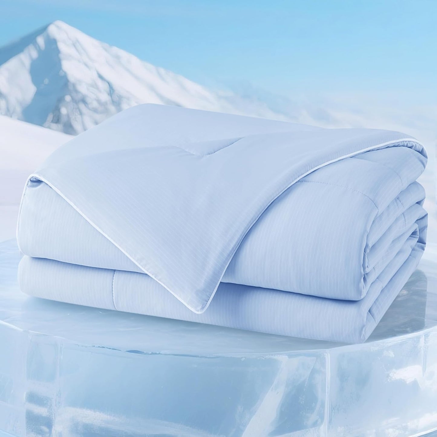 Degrees of Comfort Twin Cooling Comforter, Cooling Blanket for Hot Sleepers, Moisture-Wicking & Breathable, Upgraded Dual-Sided with Coolmax, Q-MAX＞0.4, 60 x 90 Inch, Blue