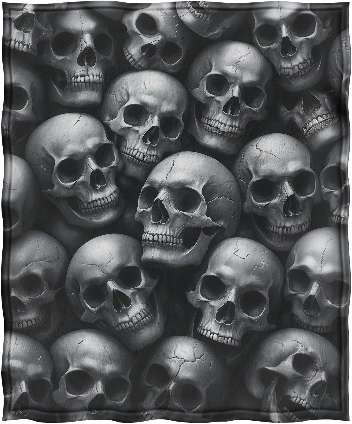 Jekeno Gothic Skull Blanket Gifts for Women Men Girls Boys Mom Wife Husband Dad Halloween Birthday Christmas Skeleton Horror Dark Presents Home Bedroom Living Room Bed Sofa Decor Throw 50"x60"