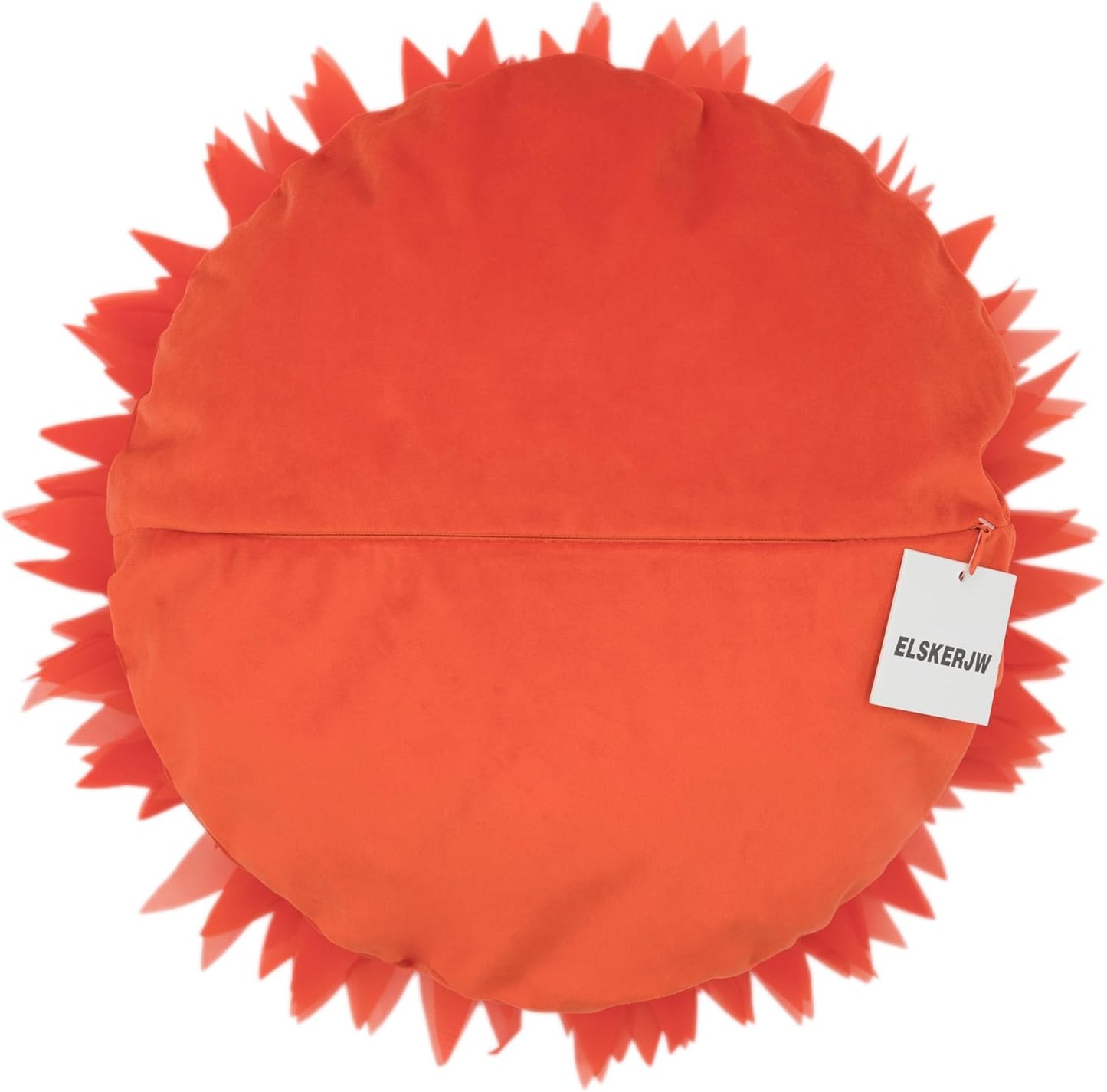 Hand-Stitched Round Decorative Flower Pillow Vibrant Orange 3D Sunflower Velvet Throw Pillow Cute Soft Floral Accent Cushion Boho Farmhouse Home Decor for Couch Bed Living Room Bedroom 14Inch