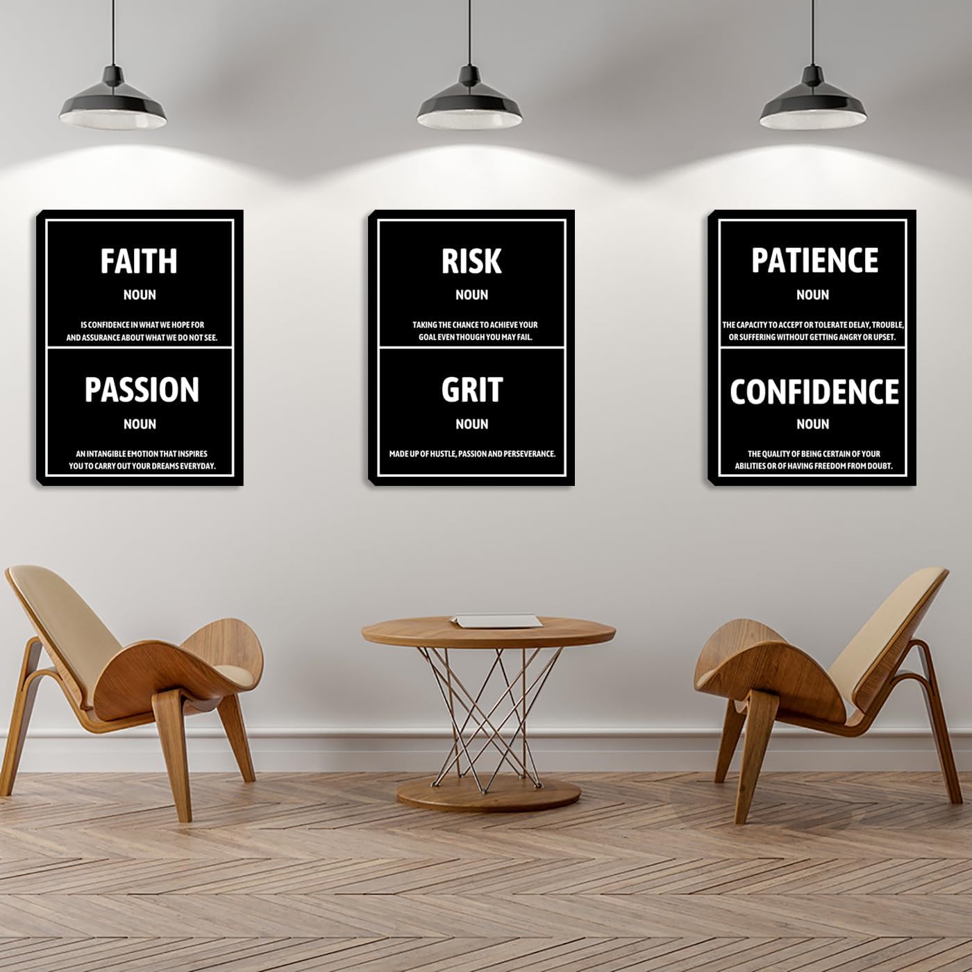 Inspirational Framed Canvas Wall Art Painting Artwork Motivational Positive Quotes Prints Posters Picture Black Home Painting Wall Decor for Living Room Bedroom Office Gym Decoration (72" Wx36 H)