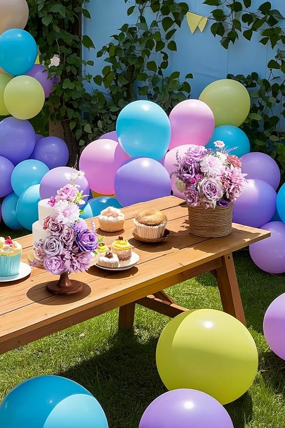 TINGE TIME Fake Flowers Artificial Flowers Peonies Bulbous Chrysanthemum Daisy Hydrangea Sunflower Violets Dahlia Daffodils Epiphyllum Orchid Cherry Blossom Camellia Leyaron (Light Purple)