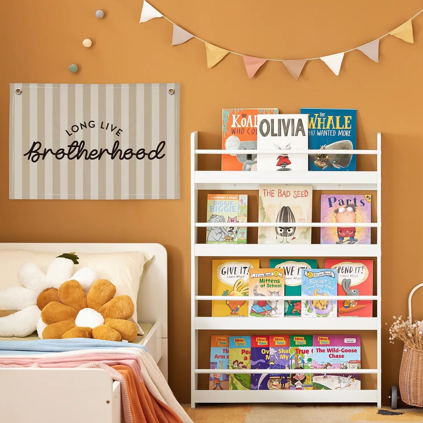 Long Live Brotherhood Boys Room Decor，Brother Playroom Bedroom Wall Decor Hanging Flag Banners, Nursery Toddler Kids Room Decoration 30x20 boyroom