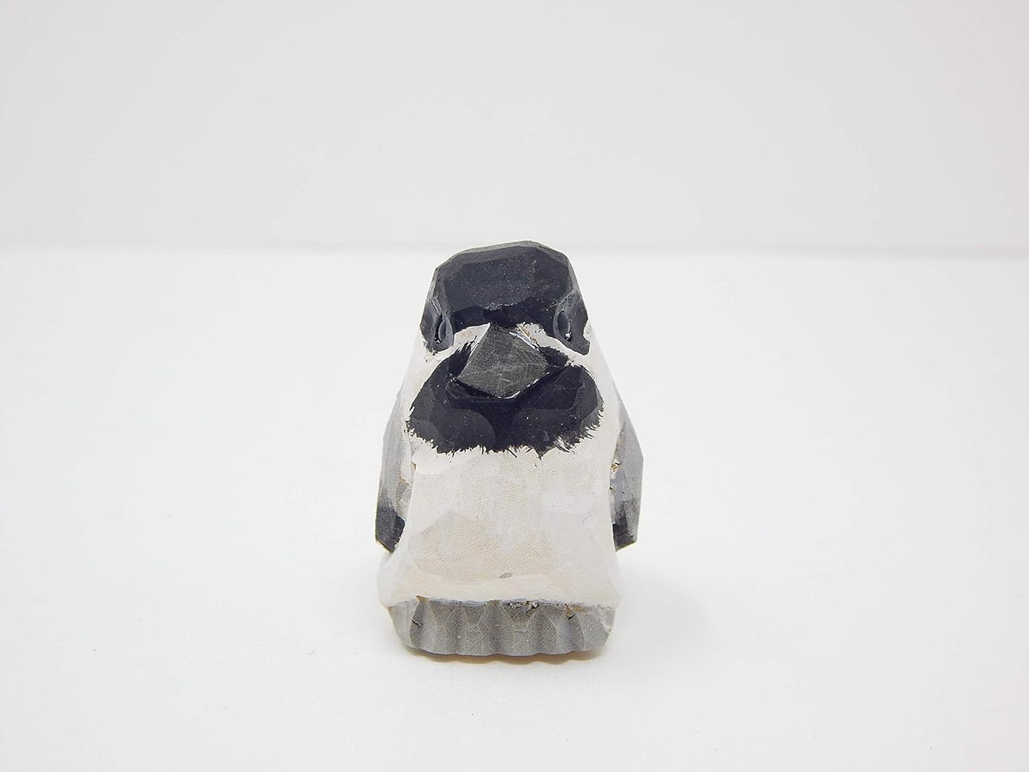 Hand-Carved Chickadee Figurine -Wooden Black-Capped Songbird Statue, Chick Tit Miniature Chestnut Carolina Handmade Songbird Art for Home Decor & Collectibles Nature-Inspired Gifts