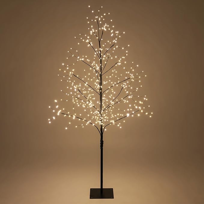 5 Ft Black Fairy Light Tree Home Décor Fairy Tree Black Room Decor, 570 Warm White LED Lights