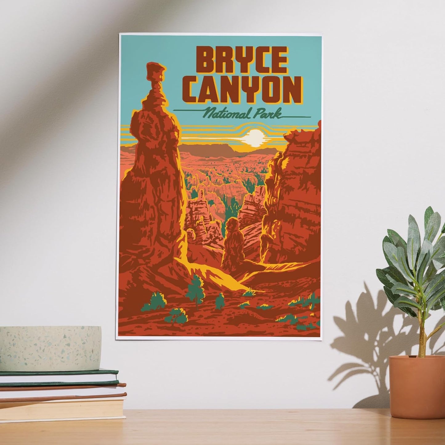 Lantern Press 12x18 Inch Art Print Wall Decor, Bryce Canyon National Park, Utah, Explorer Series, Bryce Canyon