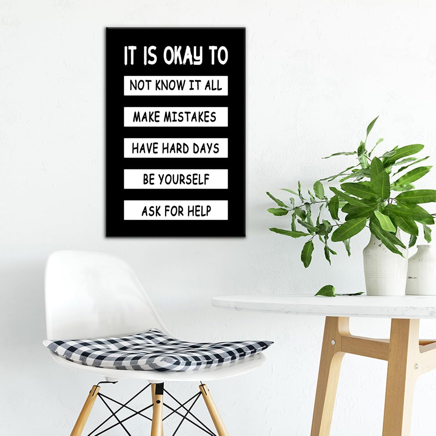 Inspirational Wall Art It Is Okay To Be Yourself Classroom Wall Decor Teacher Supplies Playroom Decor Motivational Quotes School Office Poster Print Artwork Ready to Hang [12''W X 18''H]