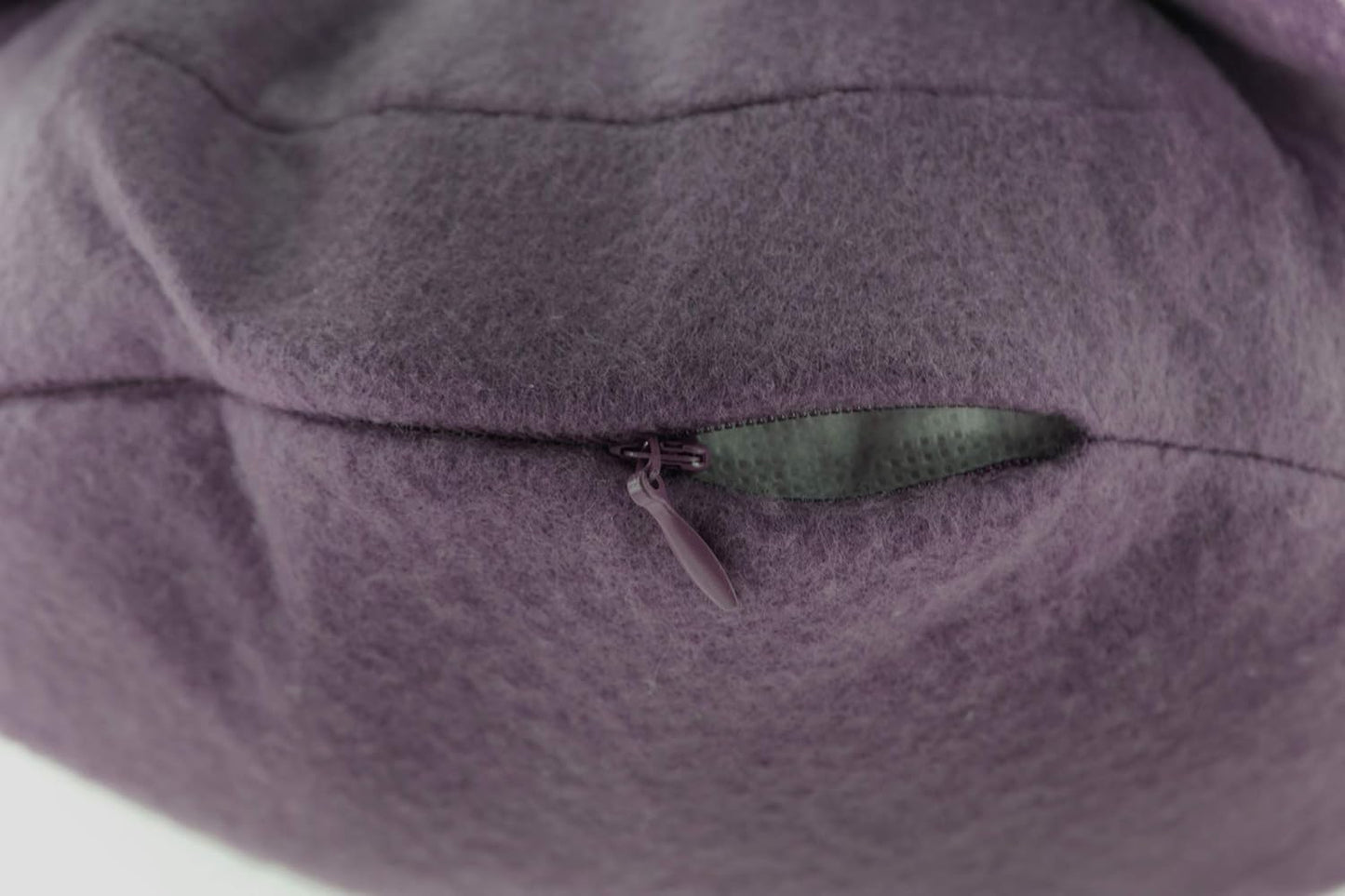 Fennco Styles Handmade 3D Heart-Shaped Petals Flower Decorative Throw Pillow Cover Only - 13" Round Violet Floral Pillow Case for Couch, Home Décor and Holiday, Housewarming Gift