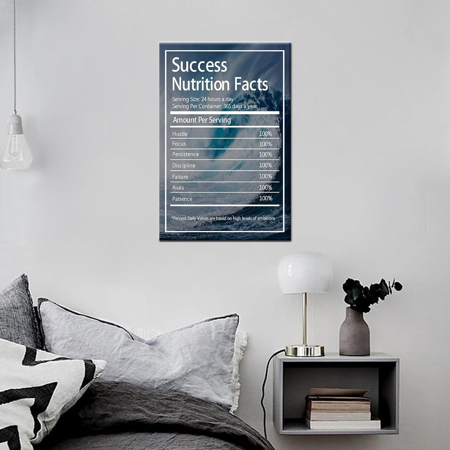 GoForArt Dream Big Motivational Canvas Wall Art, Inspirational Famous Quote Bedroom Living Room Decor, Positive Modern Landscape Mountain Office Dorm Room Poster Print (Inspirational-19, 12.00" x 18.00")