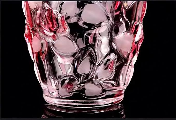 Glass Flowers Vase 9.3 inch Tall, Unique Crystal Vases for Tables Centerpieces, Vintage Rose Large Vases Christmas Thanksgiving Gifts