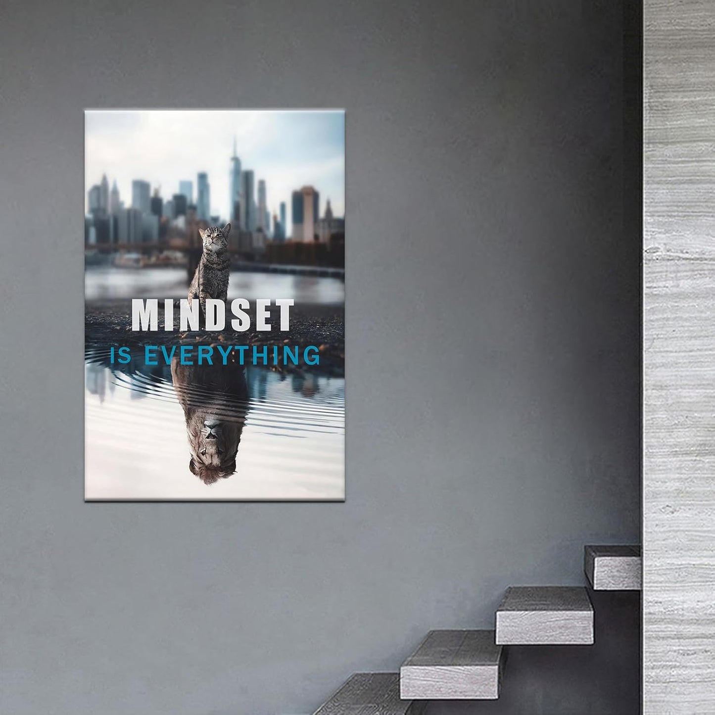 GoForArt Dream Big Motivational Canvas Wall Art, Inspirational Famous Quote Bedroom Living Room Decor, Positive Modern Landscape Mountain Office Dorm Room Poster Print (Inspirational-08, 18.00" x 24.00")