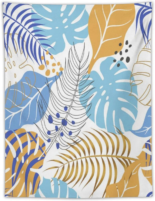 ICMOLYYENLO Tropical Palm Leaves Wall Tapestry, Wall Art for Room Decoration Beautiful Wall Hanging for Bedroom Living Room Dormitory Apartment 60x80 Inch