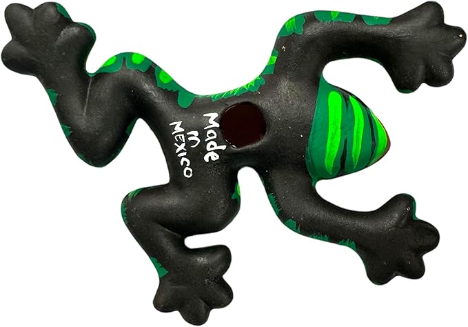 Generic Talavera Frog Guerrero Sculpture Mexican Pottery Folk Art Multicolor Home Decor Handmade Hand Painted Indoor Outdoor Garden 6"" (Multicolor 5)